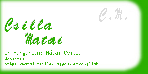 csilla matai business card